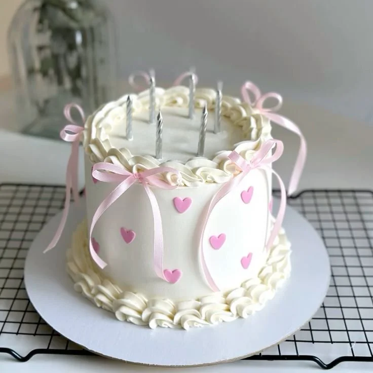 Pink Hearts And Bows Designer Cake