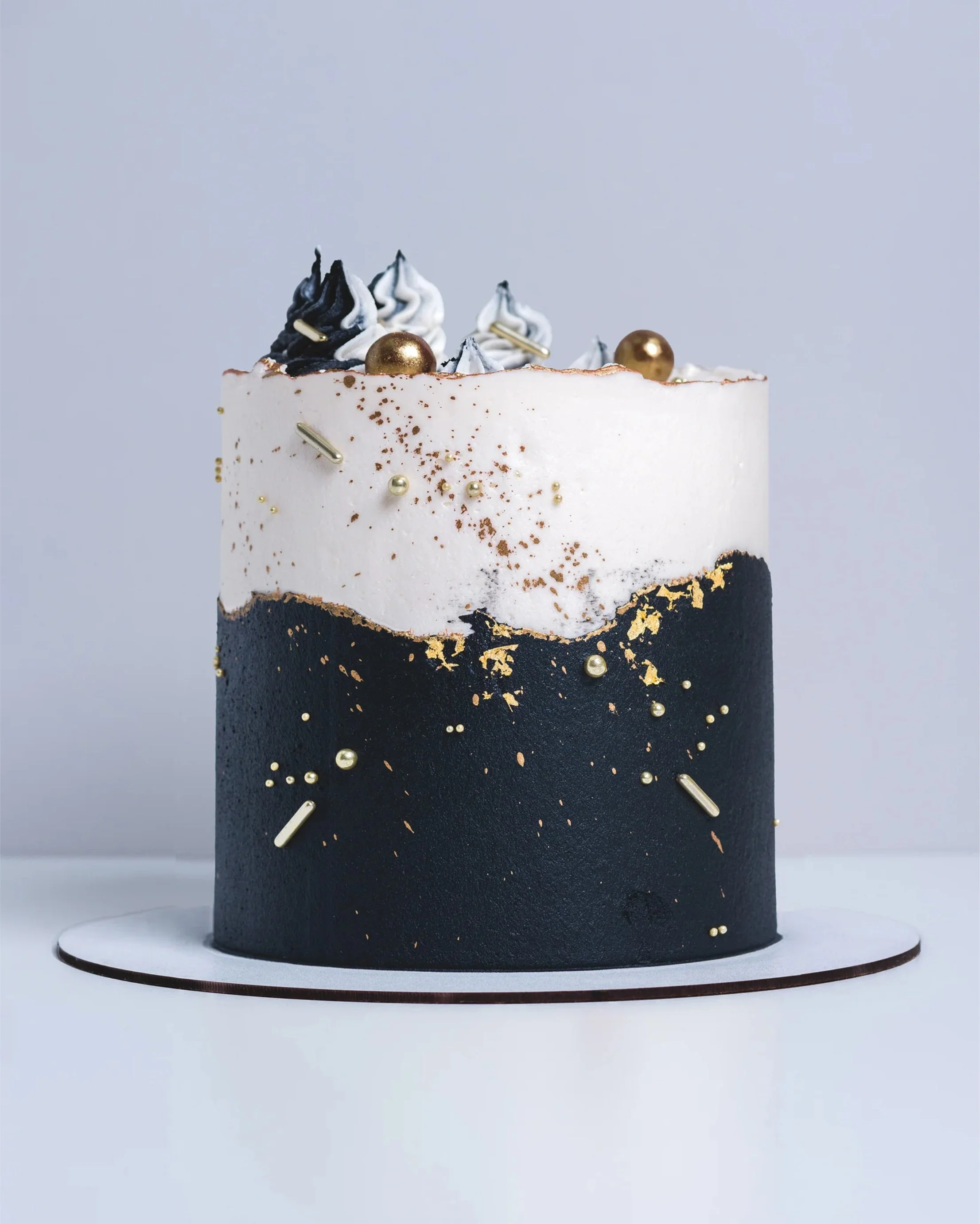 Black And Gold Designer Cake