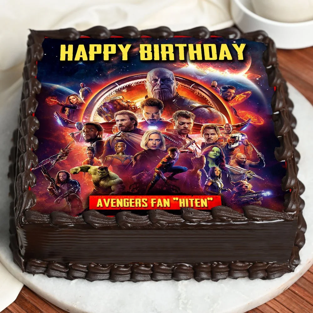 Avengers Photo Cake