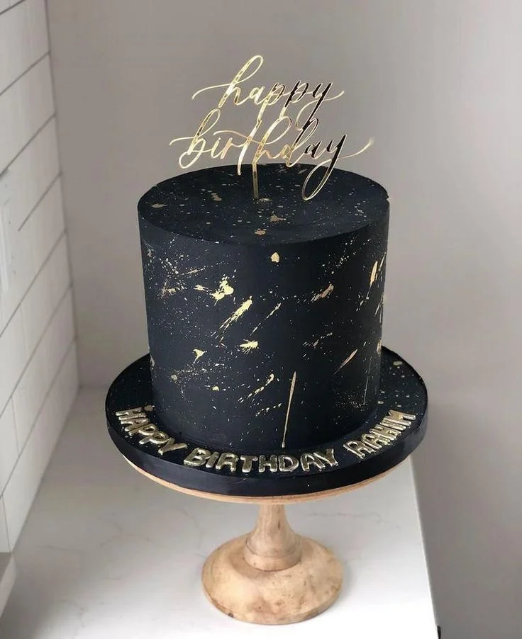 Black And Gold Designer Cake
