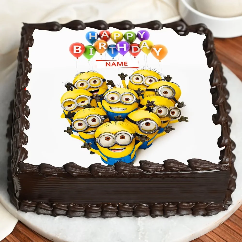 Minions Photo Cake