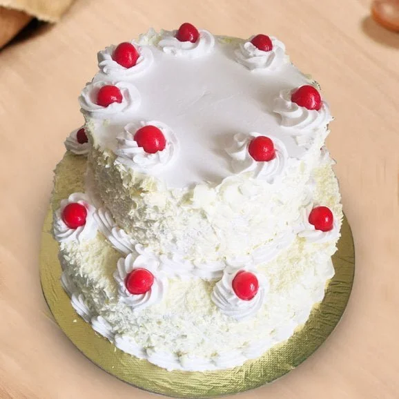 White Forest Step Cake