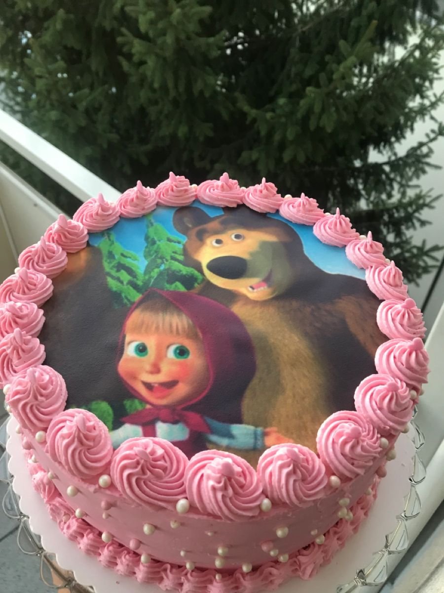 Masha & Bear Photo Cake [500 G]