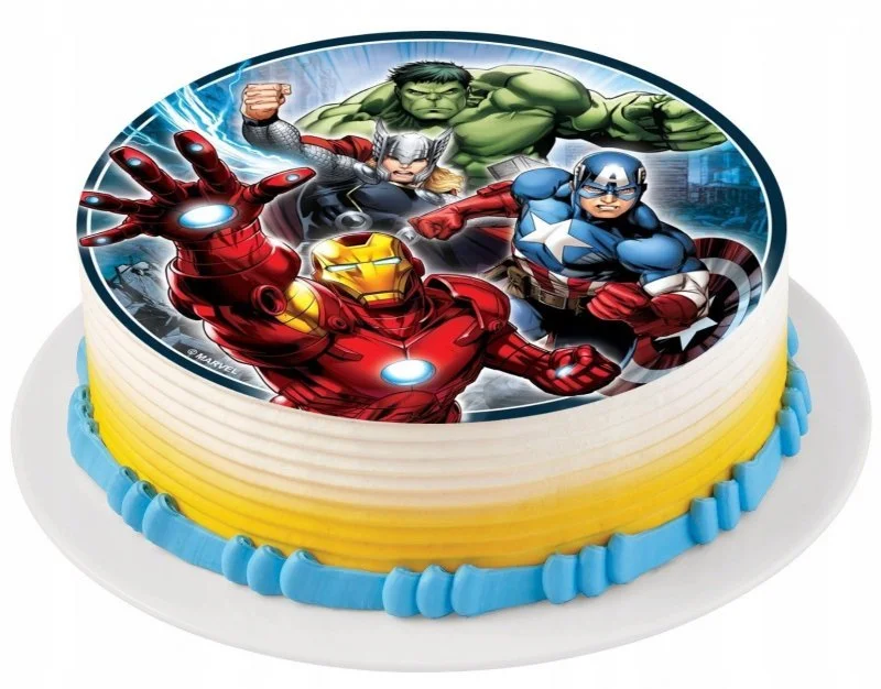 Superheroes Photo Cake