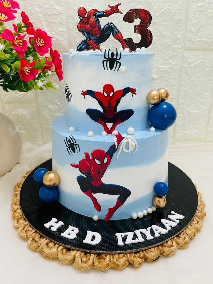 Spiderman Step Cake