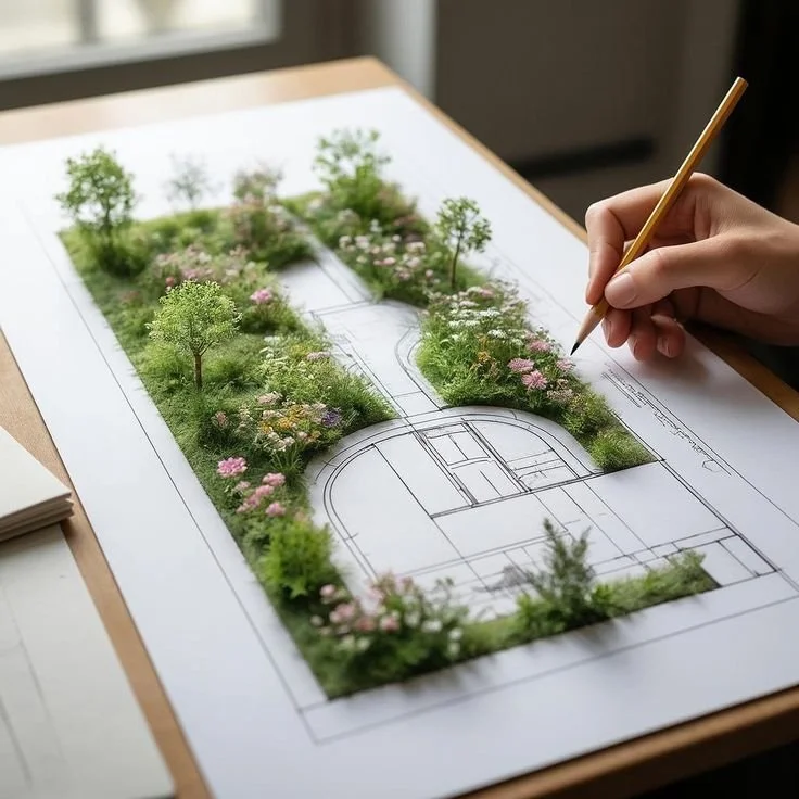 Laurie’s customers, Mariana and Carmen holding hands on a green lawn on their wedding day.