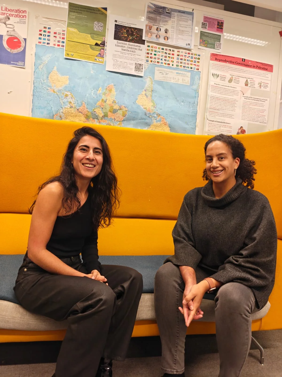 Dr. Alana Helberg-Proctor and Dr. Bahareh Goodarzi at the University of Amsterdam