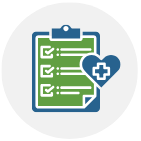 Clipboard with Medical Heart icon