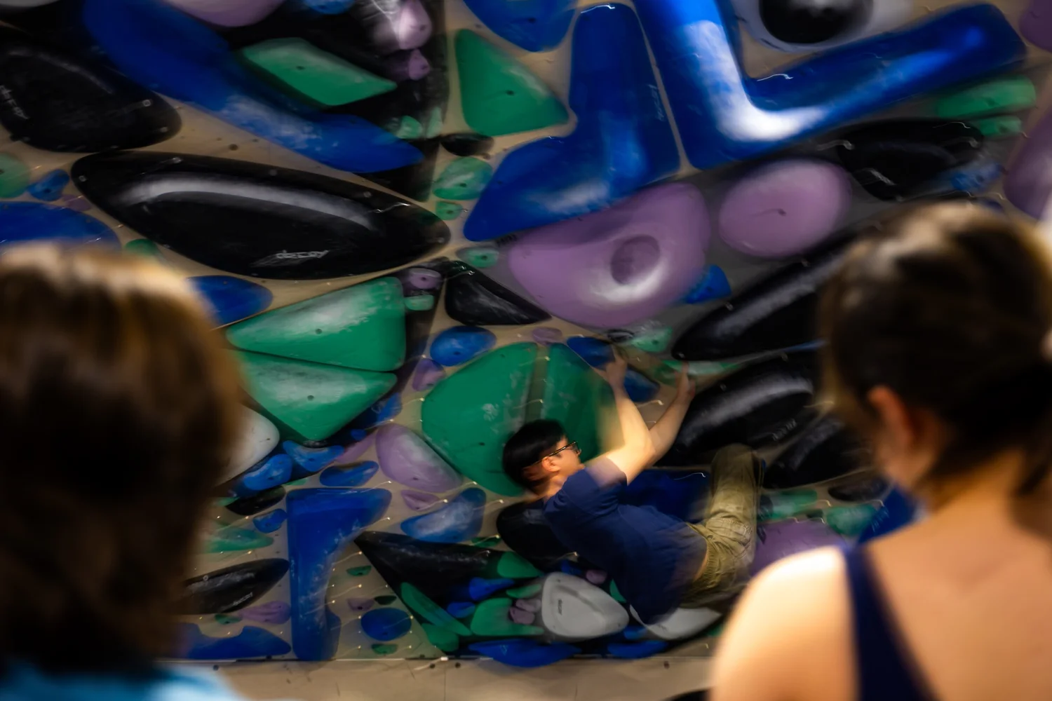 An intro climbing class at Berkshire Boulders