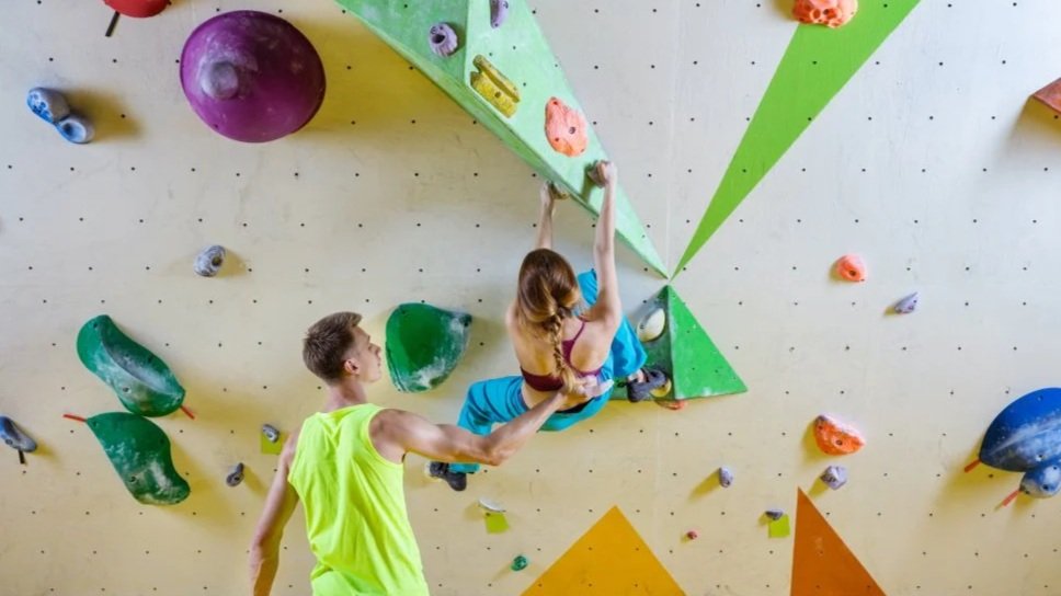 Climbers on the wall at Berkshire Boulders