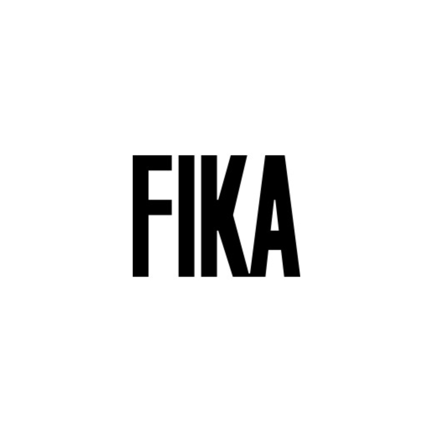 Black bold text spelling 'FIKA' on a white background.