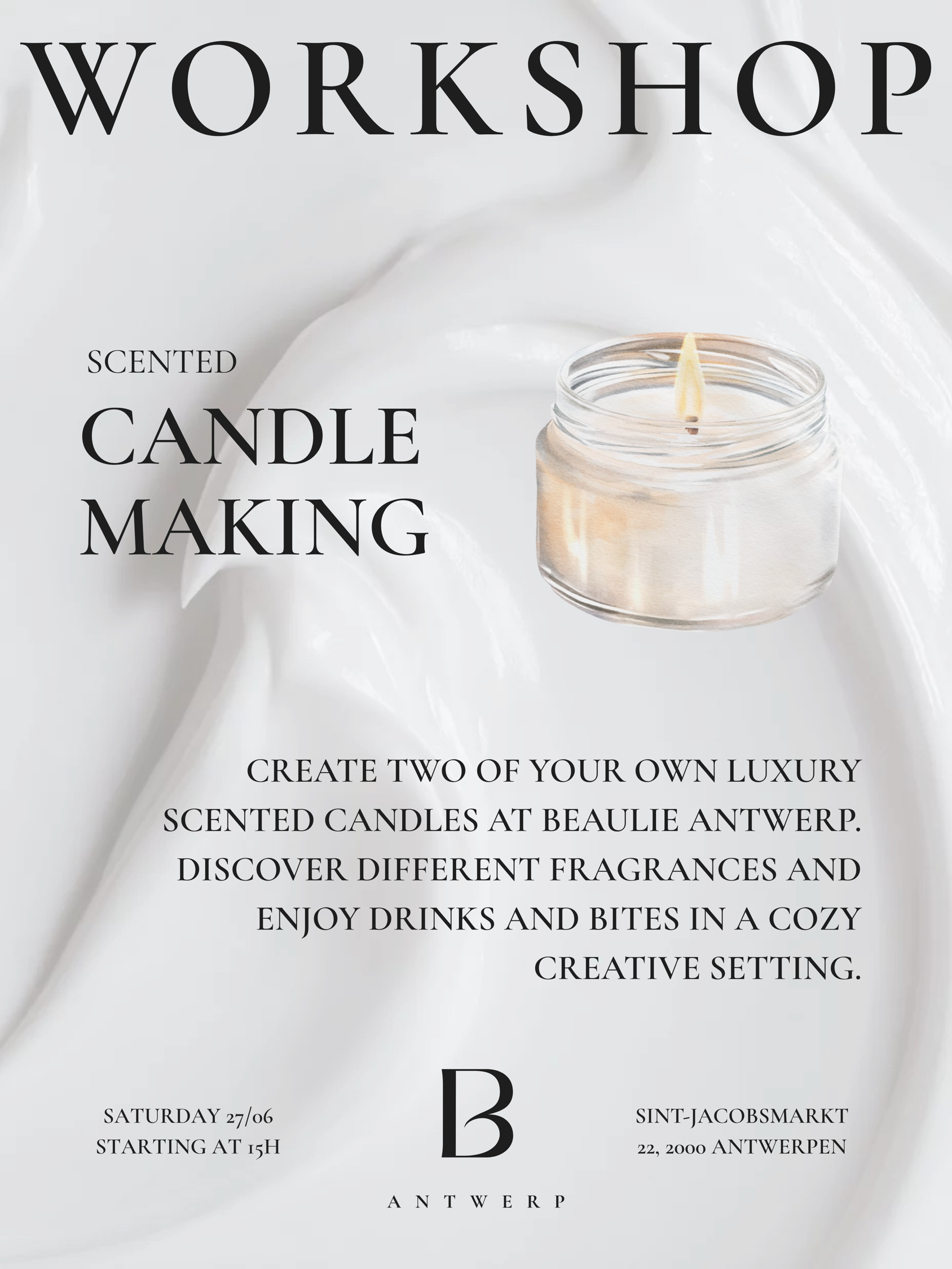 scented candle making workshop 27/06 at 15h