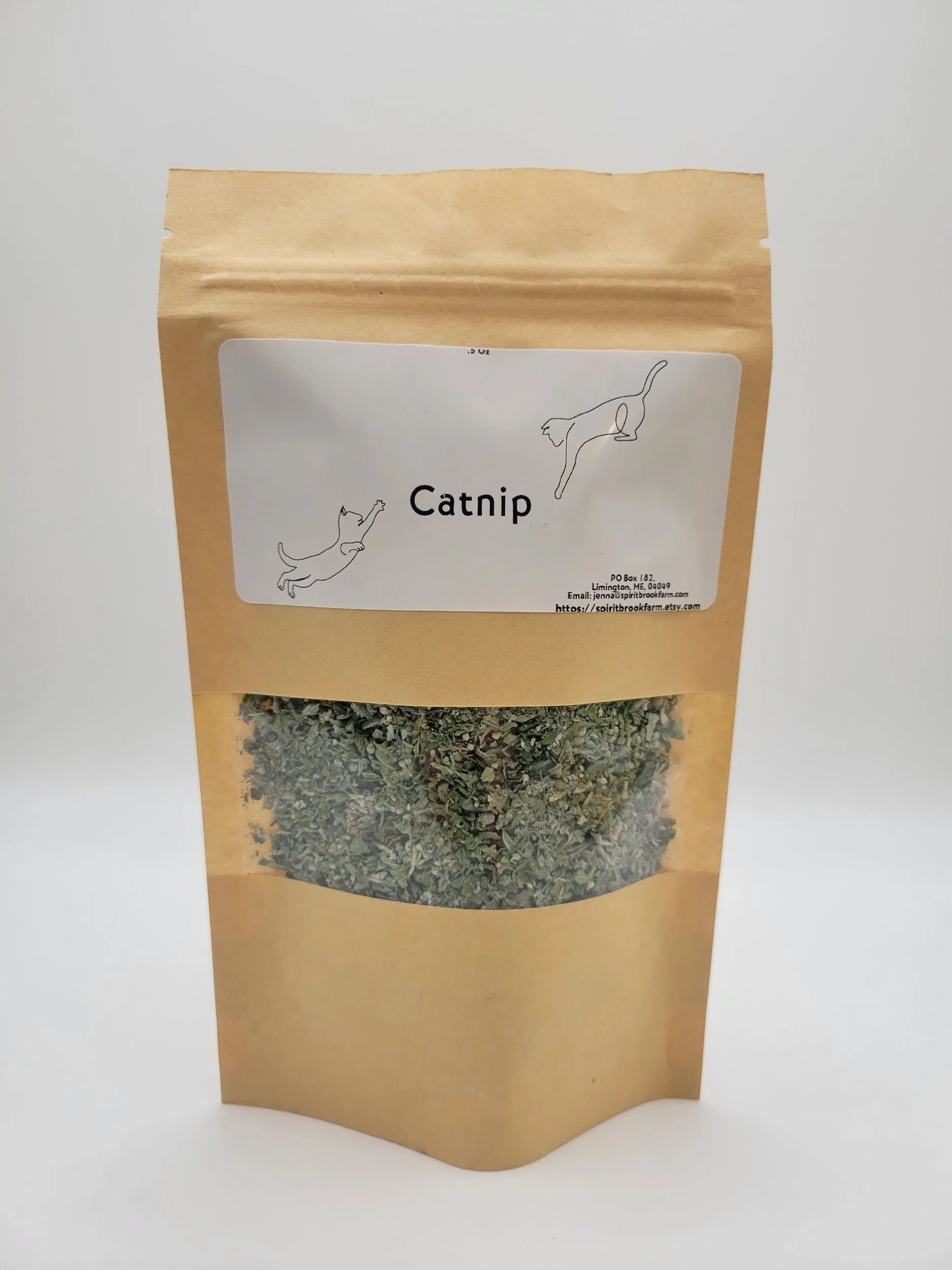 1 Oz Bag of Catnip against white background