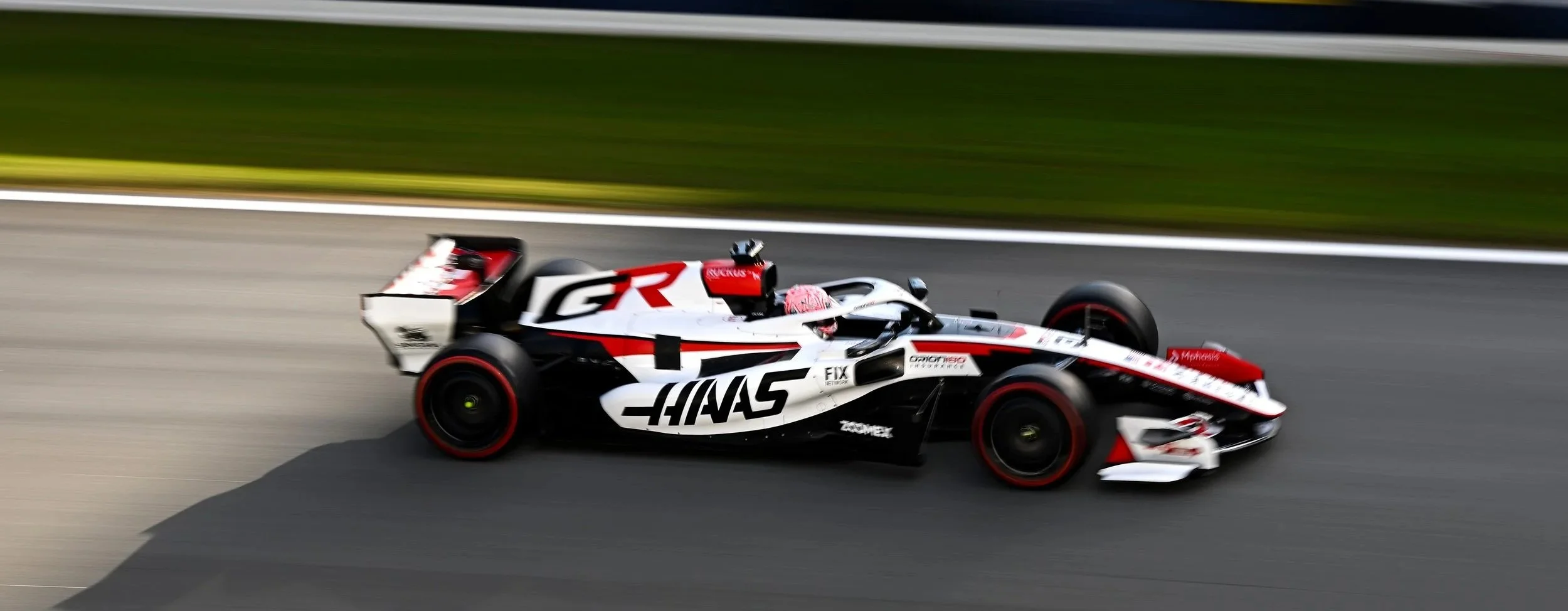 Haas VF-26 on track in Barcelona