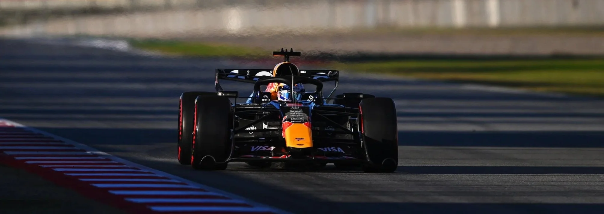 Redbull RB22 on track in Barcelona shakedown