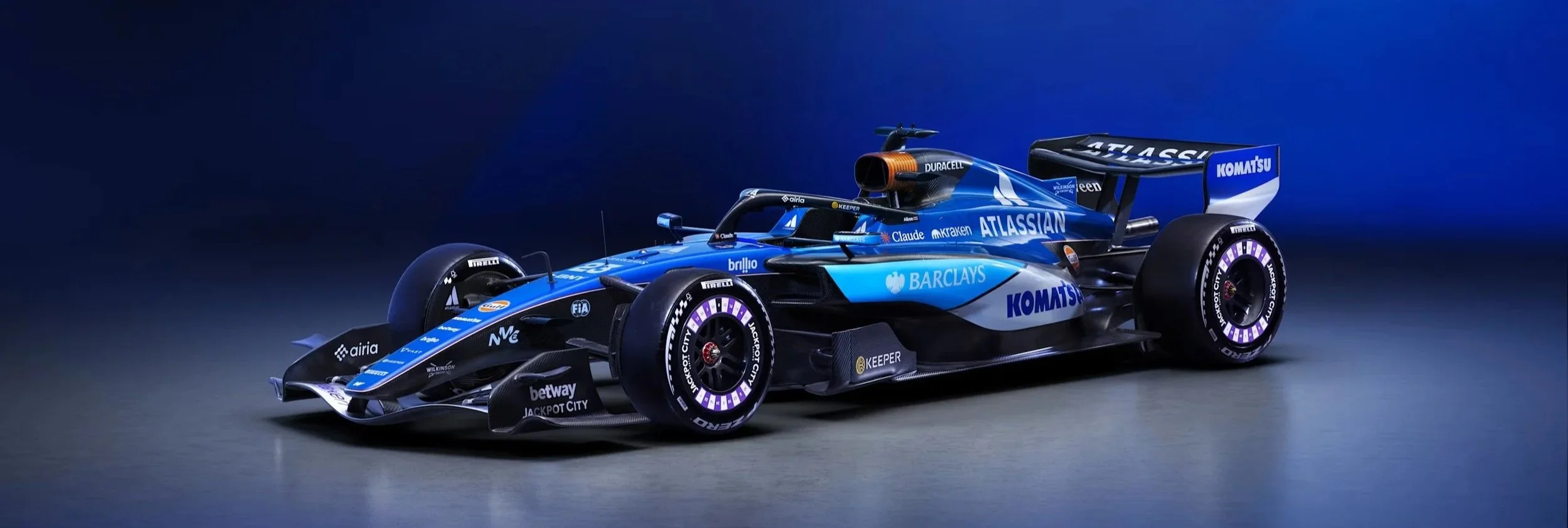 Williams' FW48 in the studio during livery reveal
