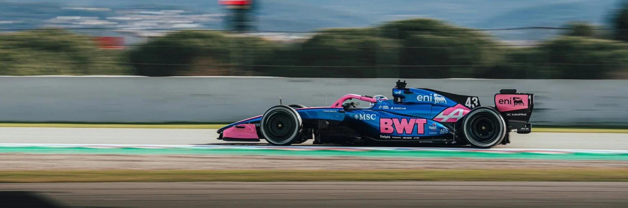 Alpine A526 on track in Barcelona