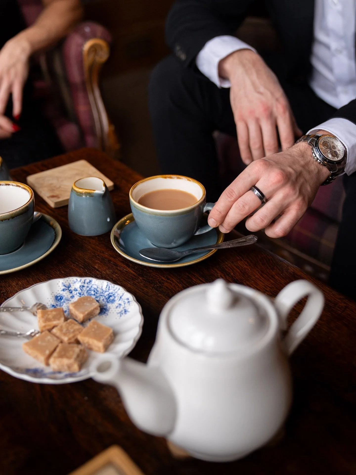 The large bay window in our lounge offers the perfect spot to stop for afternoon tea. 

Our tea room is open daily from 12-6pm to both the public and guests. 

If you&rsquo;re out and about over the weekend, why not stop in for a cream tea with frien