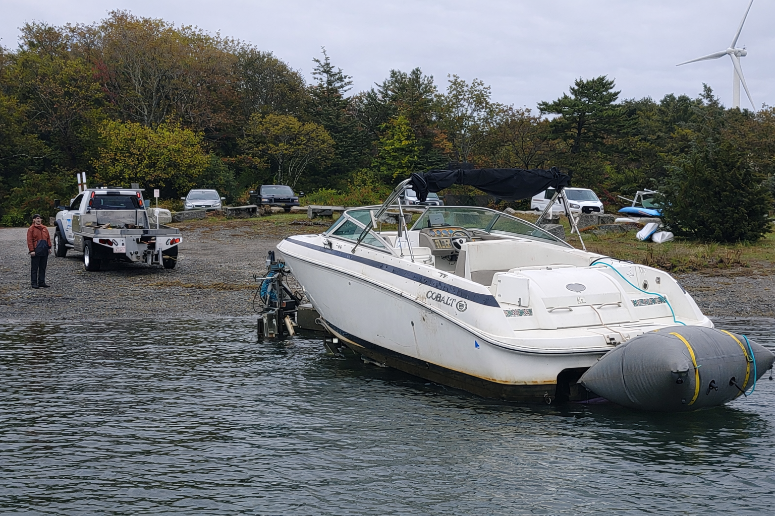 A salvage job after an engine failure. In Norwell, Massachusetts. Very good work and pricing was excellent. Mooring work aswell in Scituate, Massachusetts.