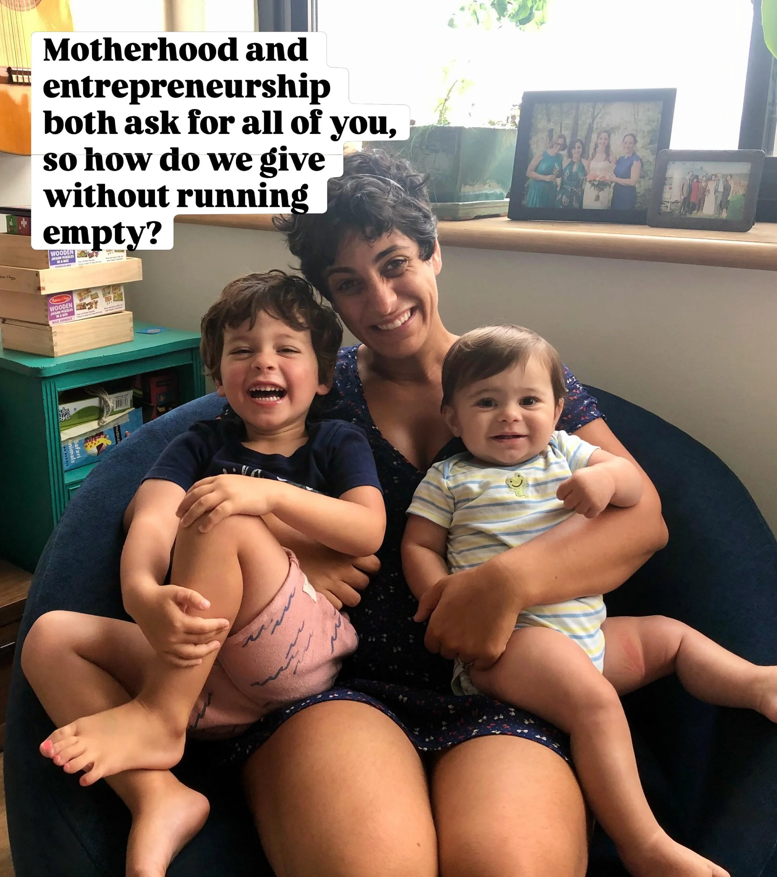 Motherhood and entrepreneurship both ask for so much of the same parts of us: our patience, creativity, flexibility, and emotional energy. Some days it feels impossible to show up fully for both without losing pieces of yourself along the way.

I&rsq