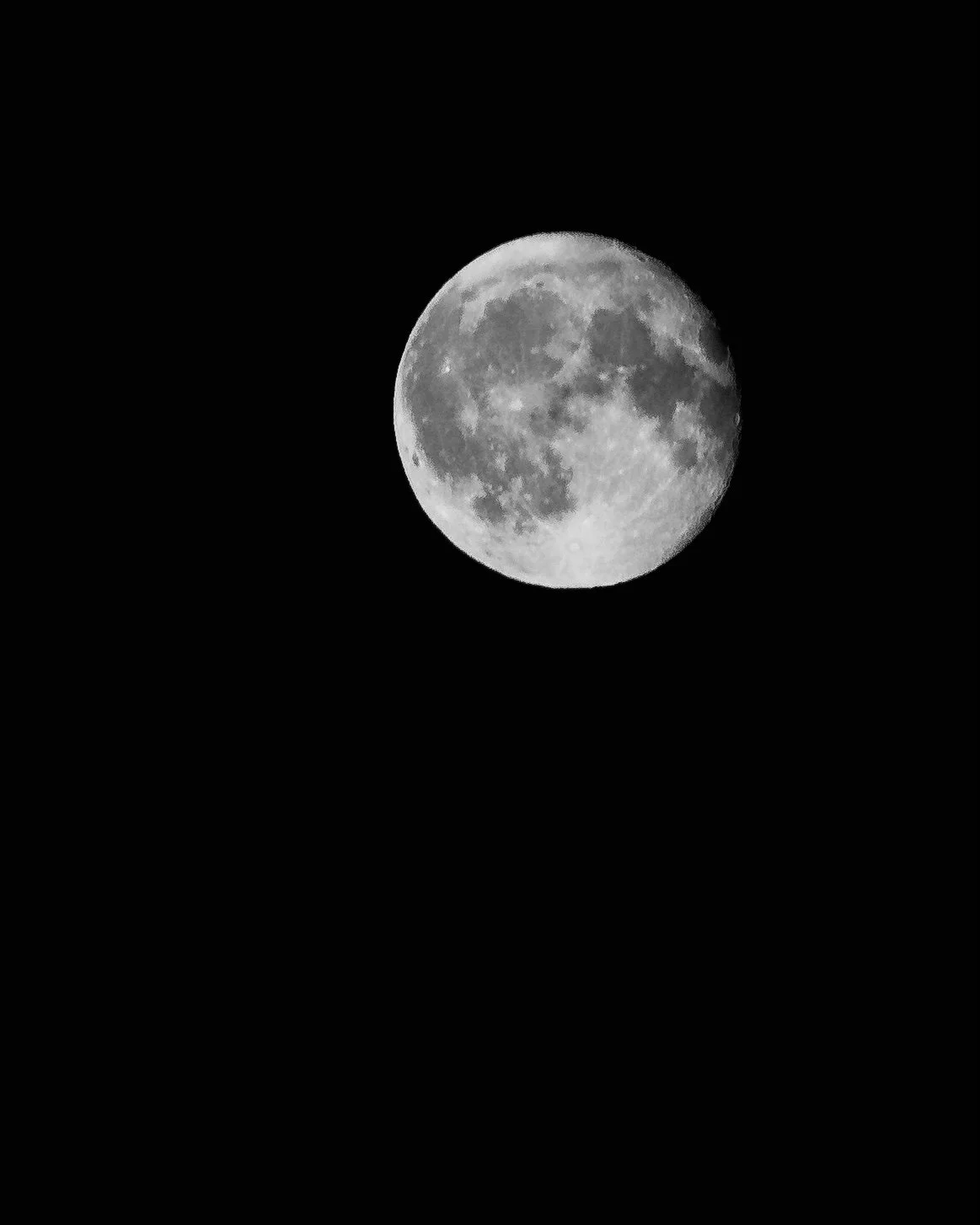 Full moon against a black night sky.