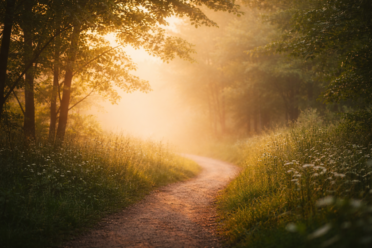 A winding pathway through a forest indicating how Dr. Agena Davenport can help guide the way.