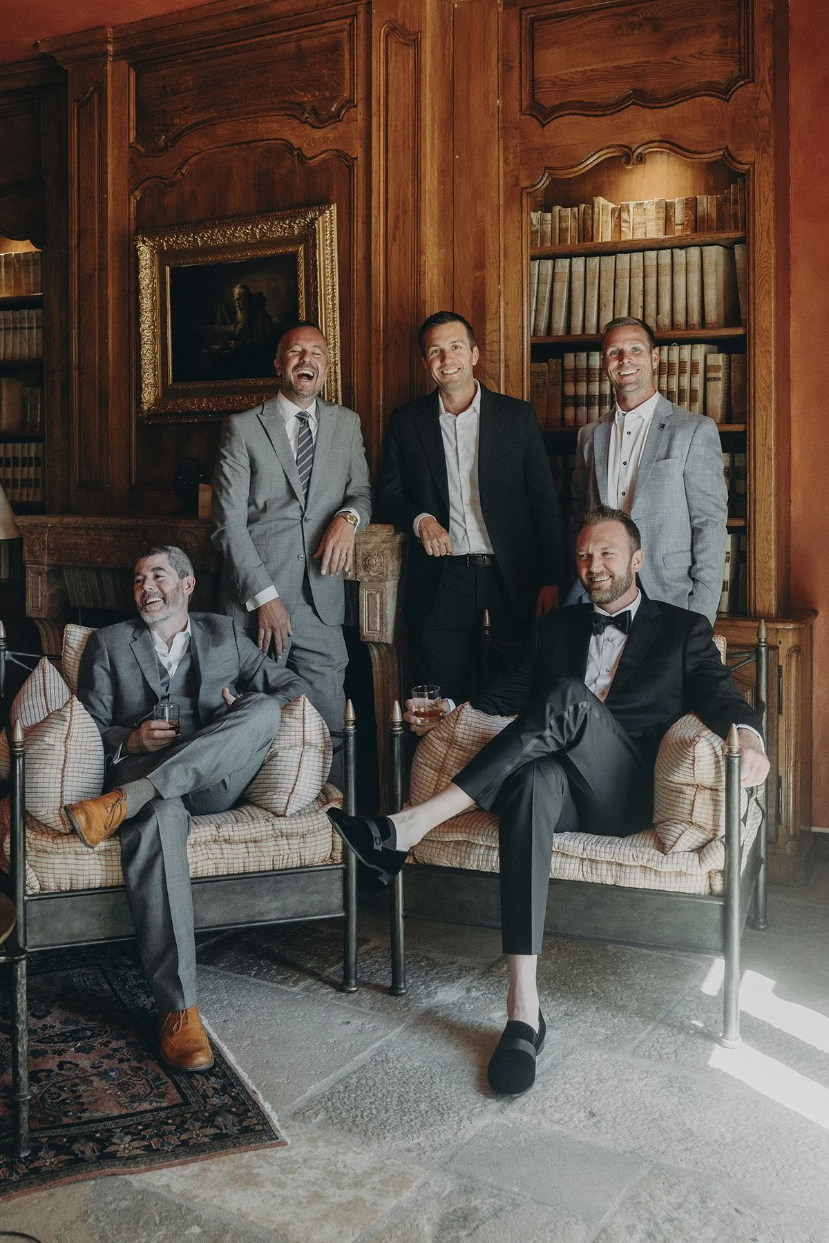photo groupe garçons d'honneur au Château Les Crostes en Provence