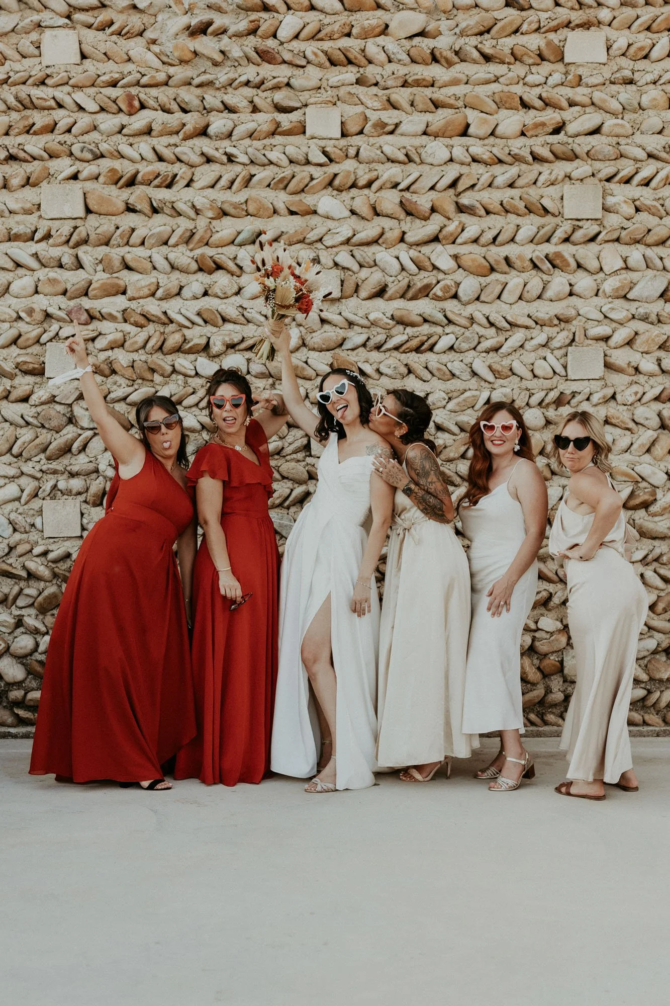 photo groupe mariage naturelle en Provence