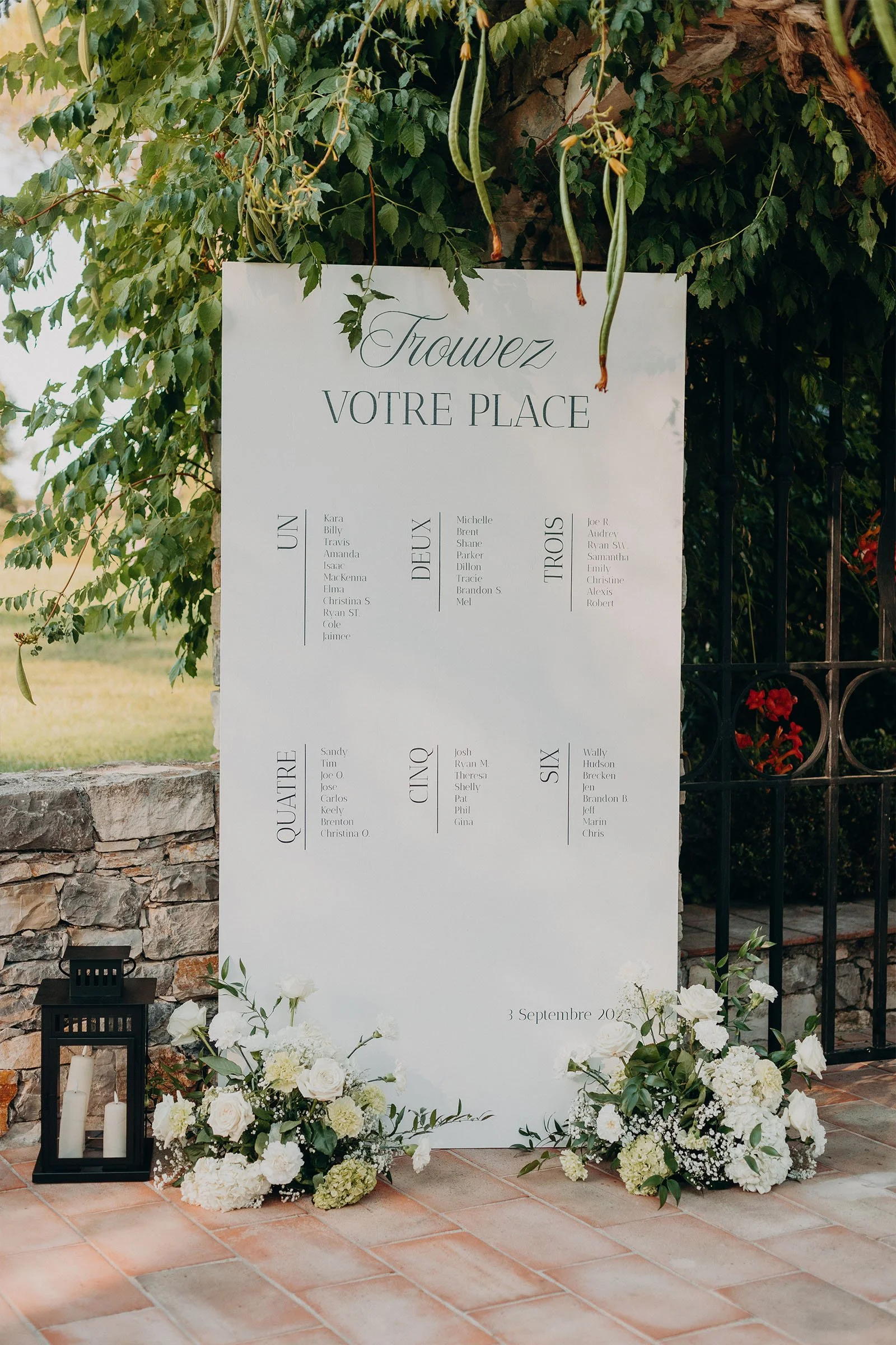 plan de table décoré élégant au Château des Crostes en Provence