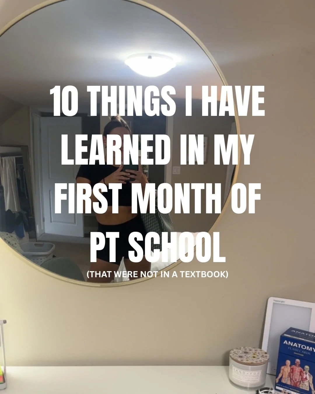 One month of PT school 🤓💫⠀
⠀
I have learned A LOT in the last month&hellip; but some of the most important lessons have not come from a lecture, lab, or textbook!⠀
⠀
They have come from figuring out how to study in a way that works for me, learning