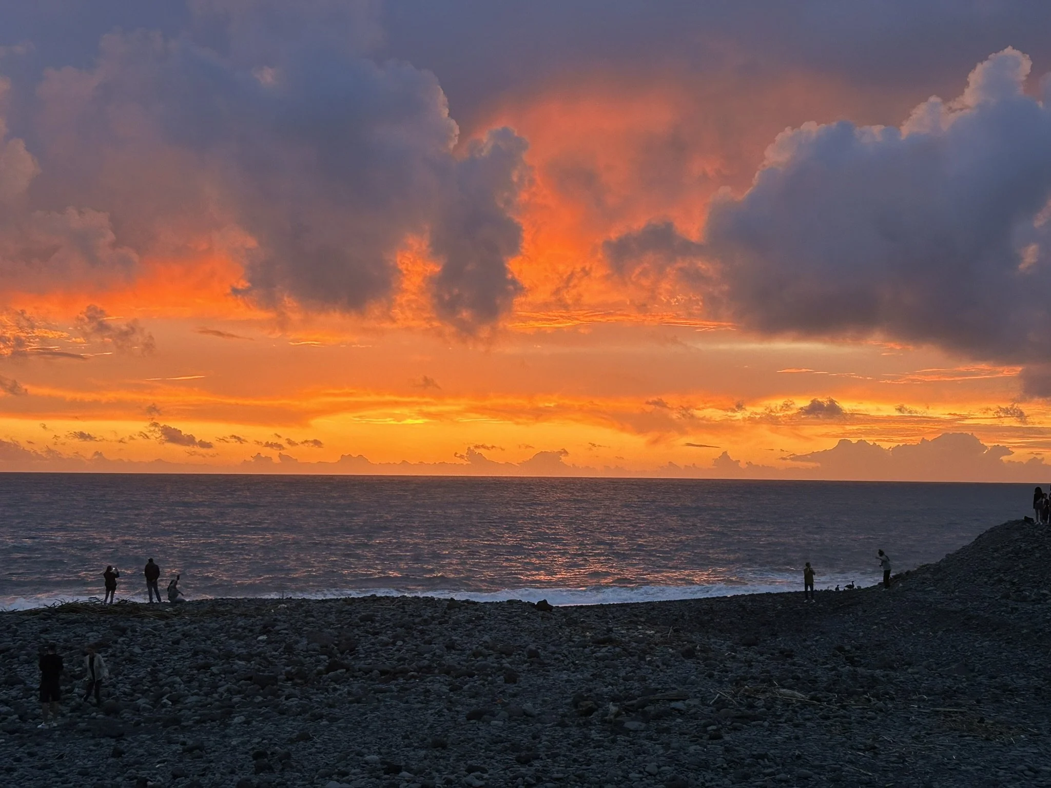 Sunset over the Atlantic in Ponta do Sol, Madeira.