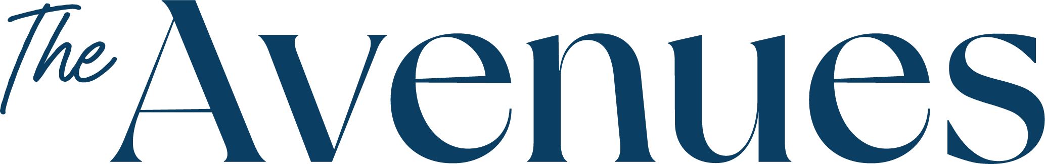Logo for The Avenues with stylized text.