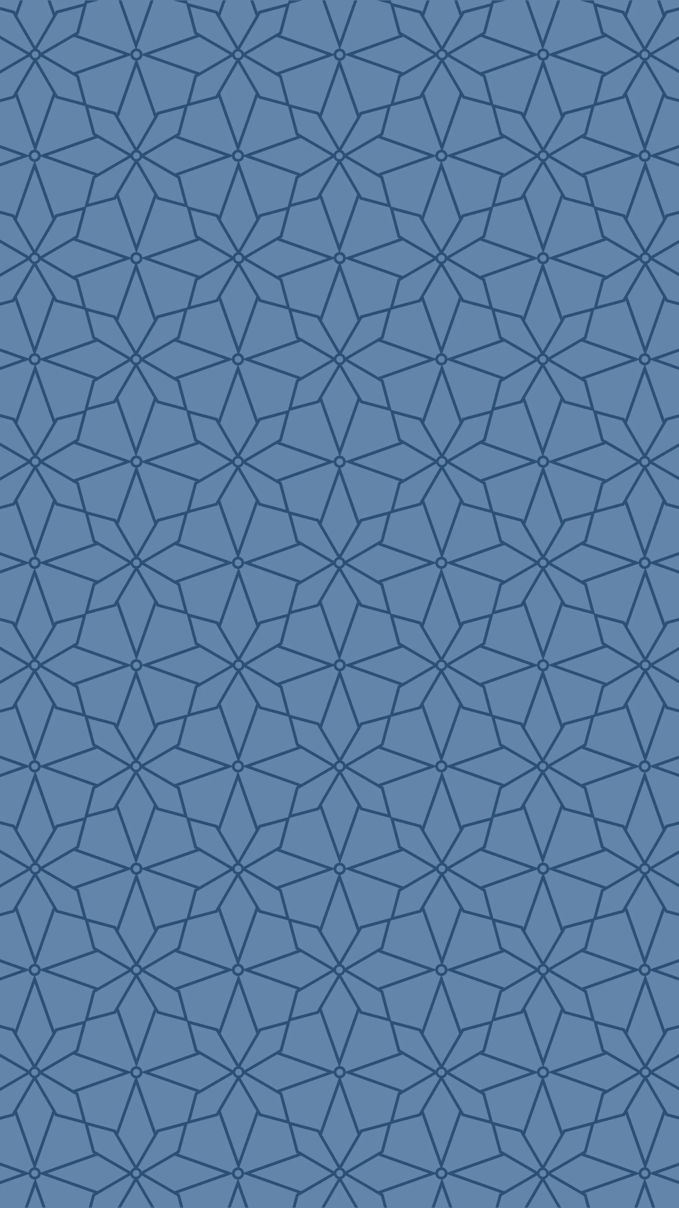 A repeating geometric pattern with dark blue outlines on a lighter blue background.