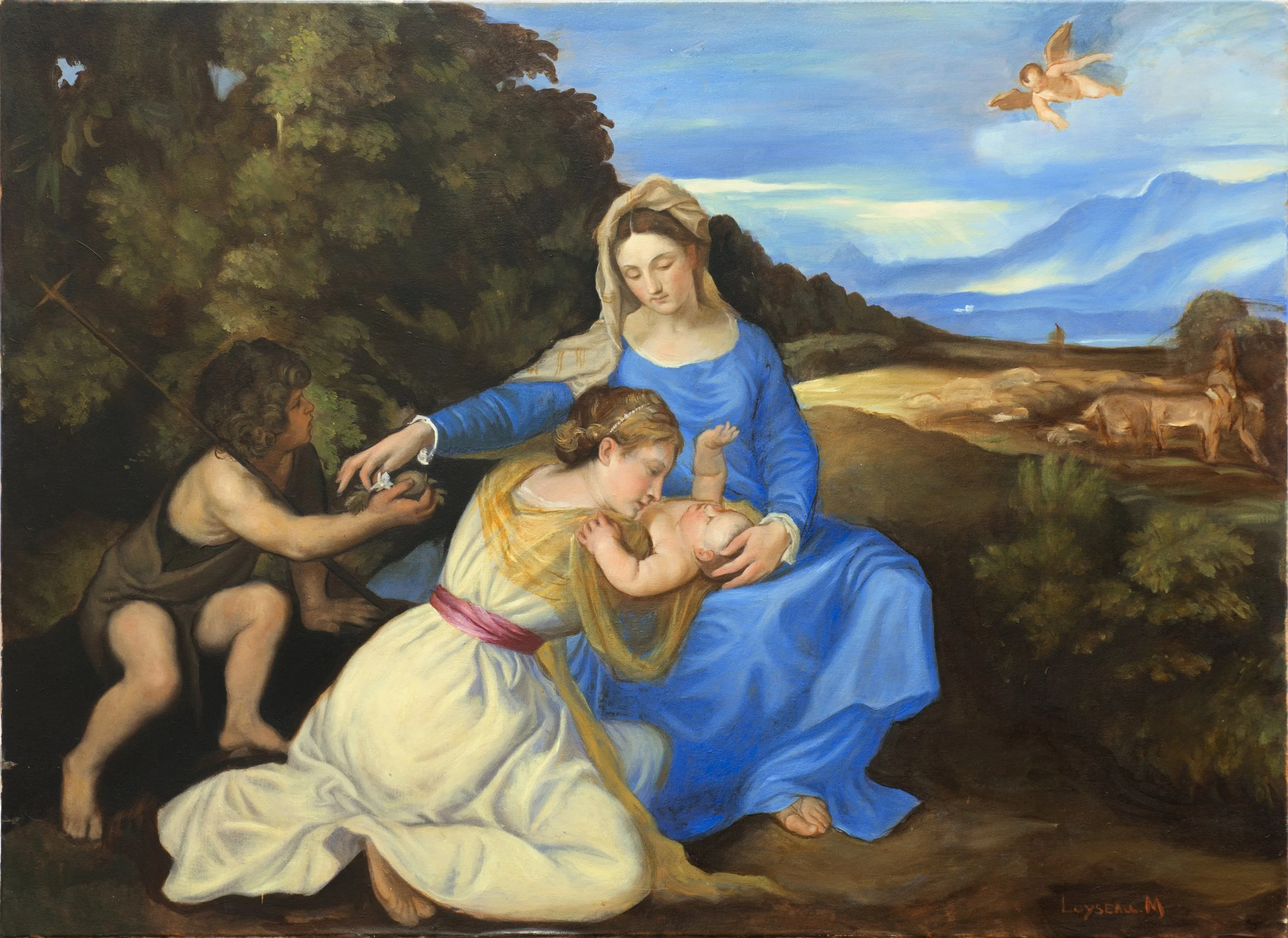 After Titian - Aldobrandini Madonna.