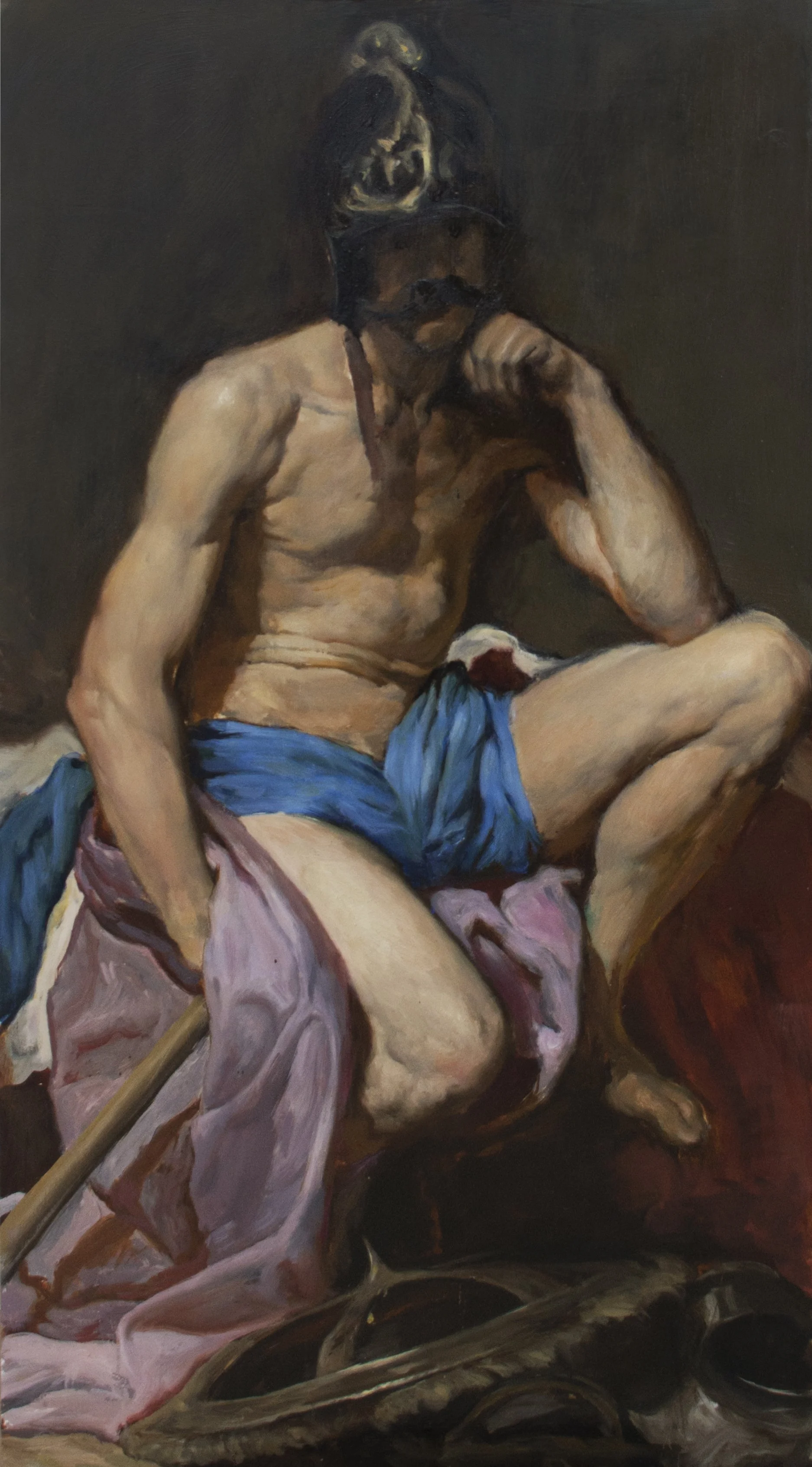 
Huile sur panneau de bois : 120 × 56 cm