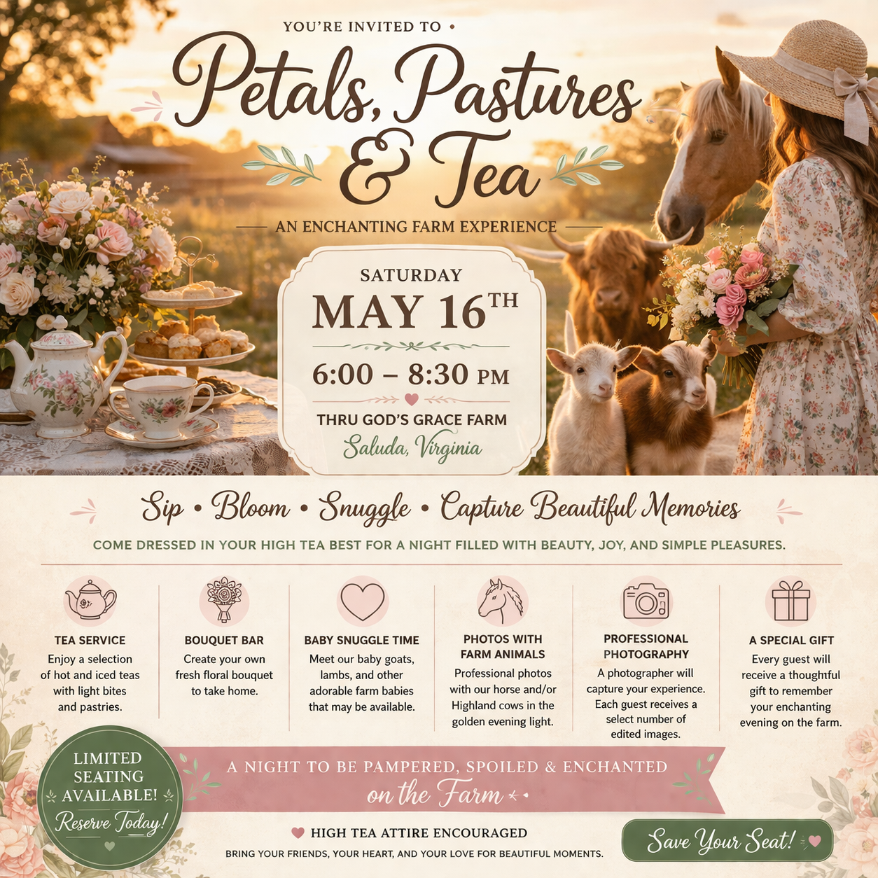 Petals, Pastures & Tea 