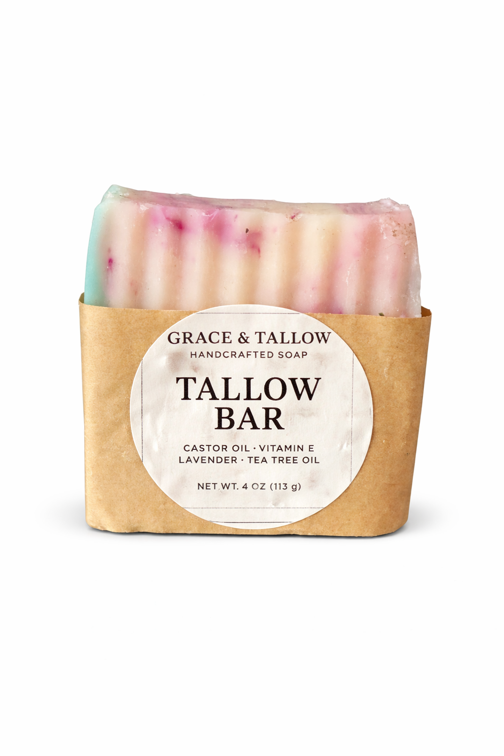 Grace & Tallow Handcrafted Soap- Tallow Bar (4oz)