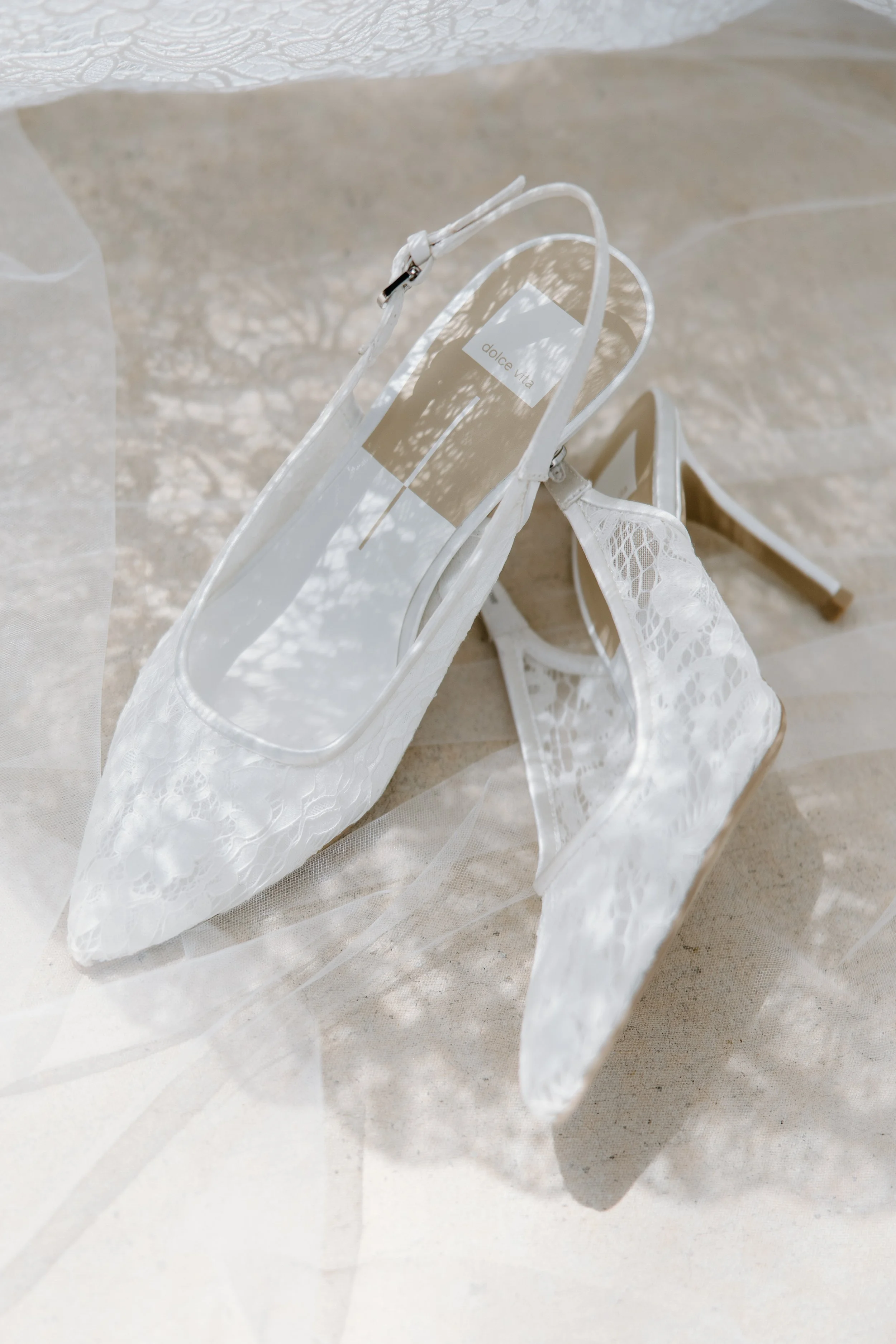 Lace wedding heels