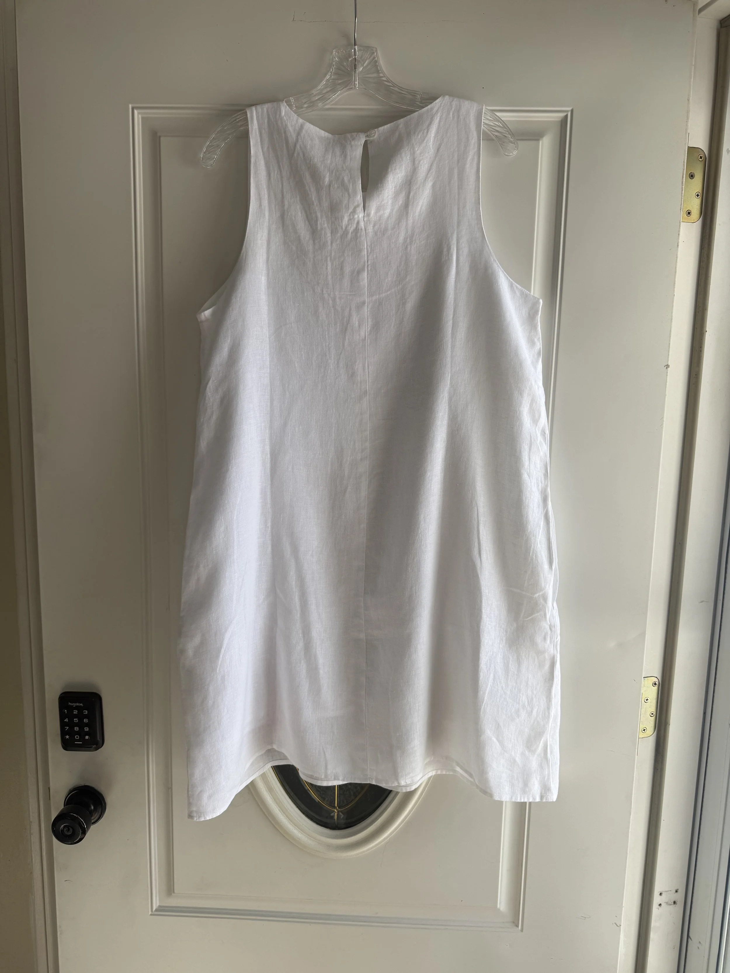 White Linen Dress,  Back.jpeg