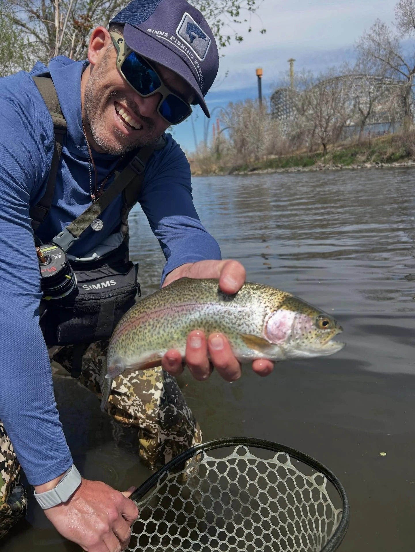 It&rsquo;s Miller time!  @darosamike roped this rainbow on a trusty &lsquo;ol Mercury midge downtown 🤠We also had a steady BWO hatch for a few hours in the morning.  Don&rsquo;t have time for a full day in the mountains? Just head to the Denver Sout
