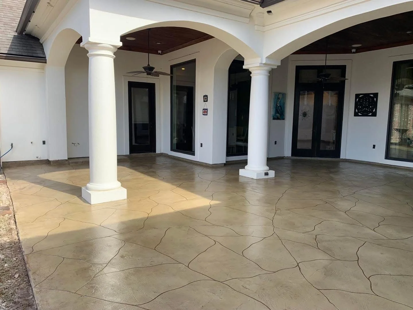 Carved concrete coating, Baton Rouge, LA