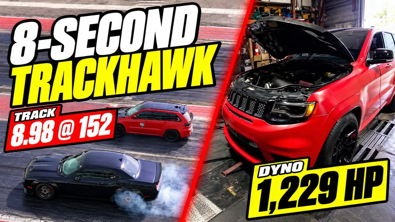 1,229HP Jeep Trackhawk vs Dodge Challenger Redeye | 8.98 @ 152 MPH Quarter-Mile Drag Race + Dyno