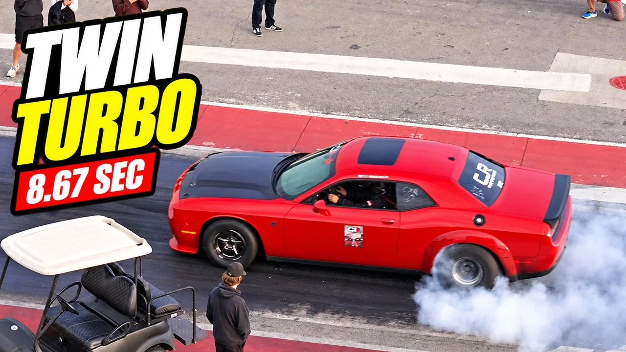 Twin-Turbo Dodge Challenger Hellcat Runs 8.67 at 160.62 MPH