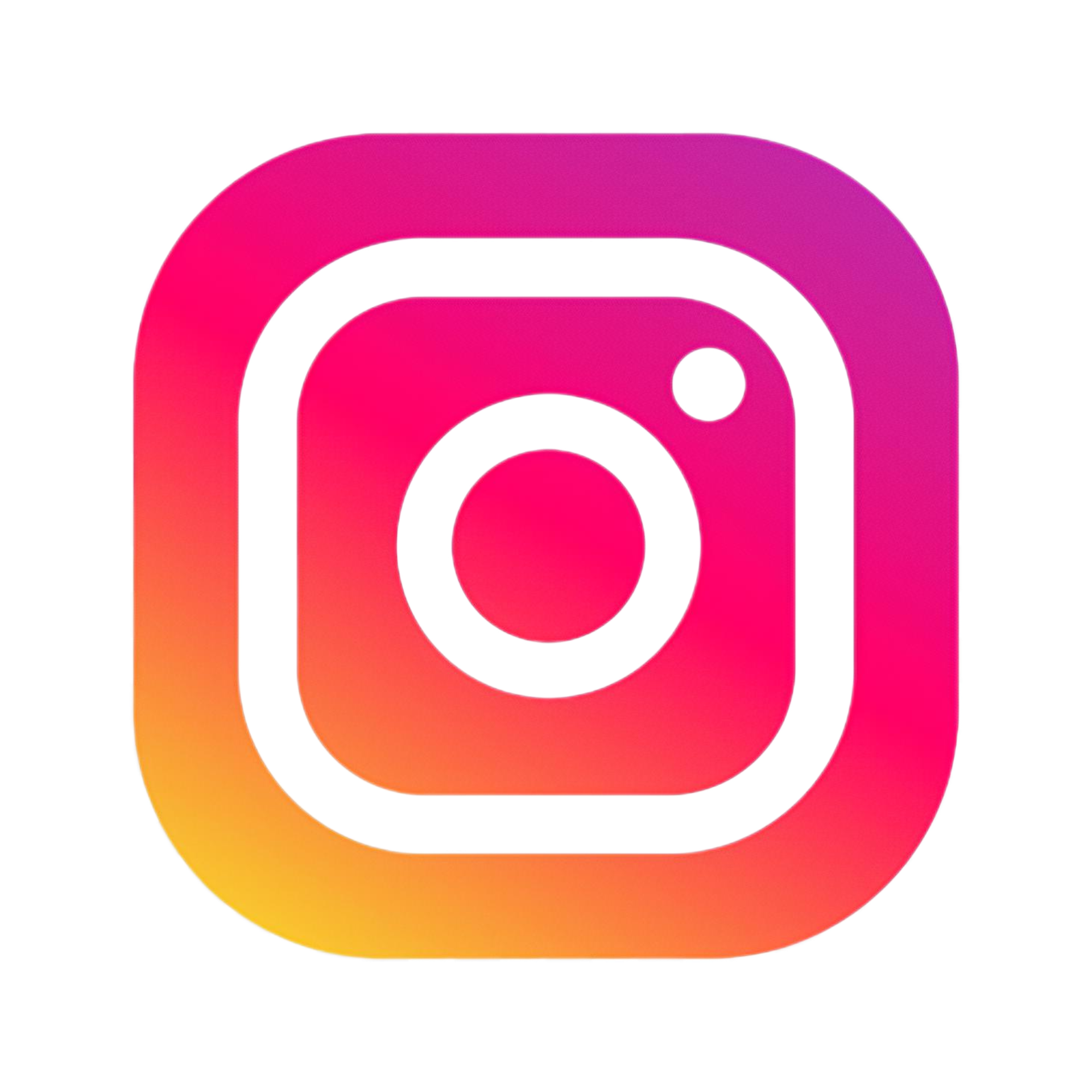 Instagram logo with a gradient of pink, purple, orange, and yellow.