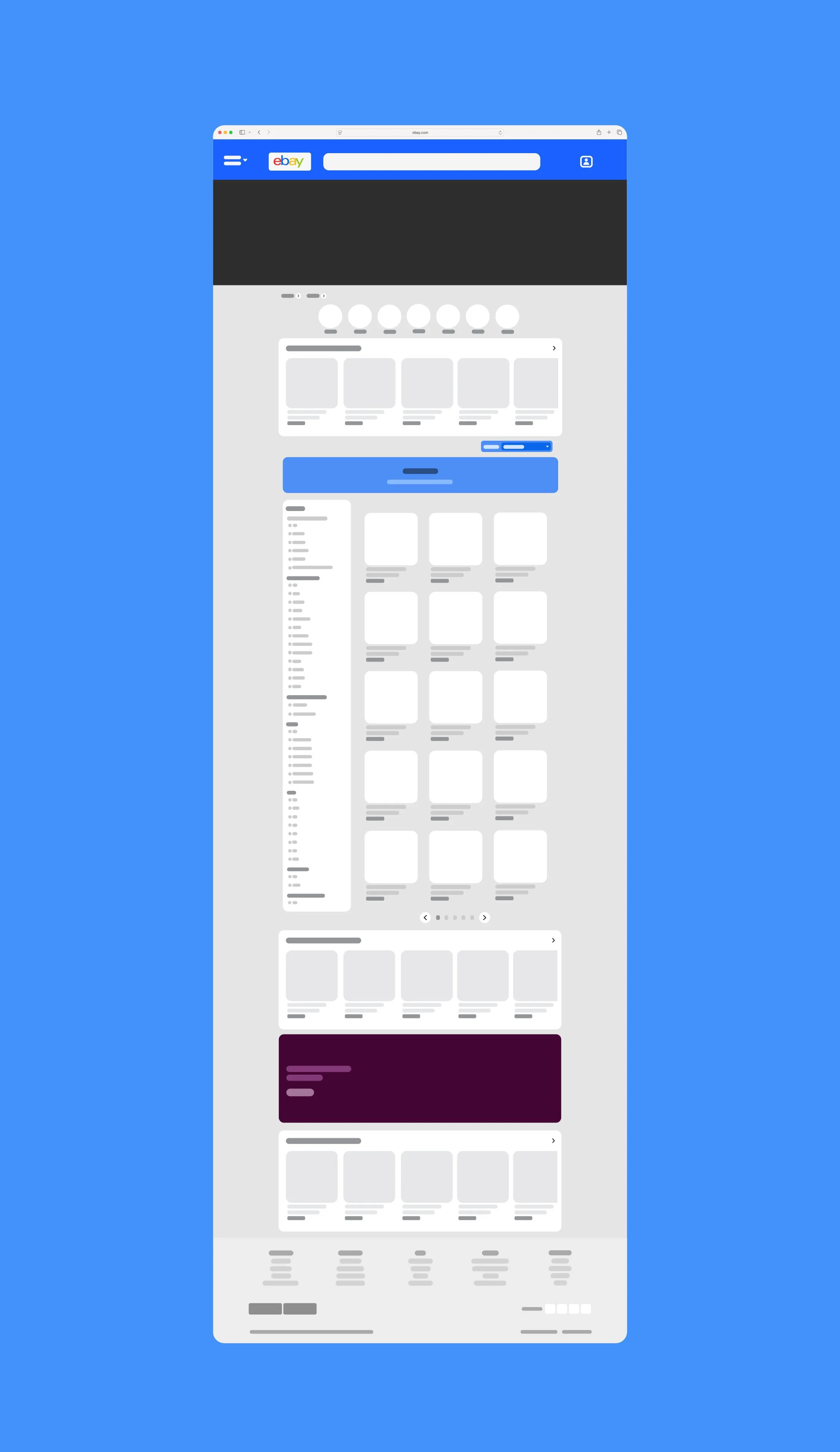 Vectorized eBay shoe category page