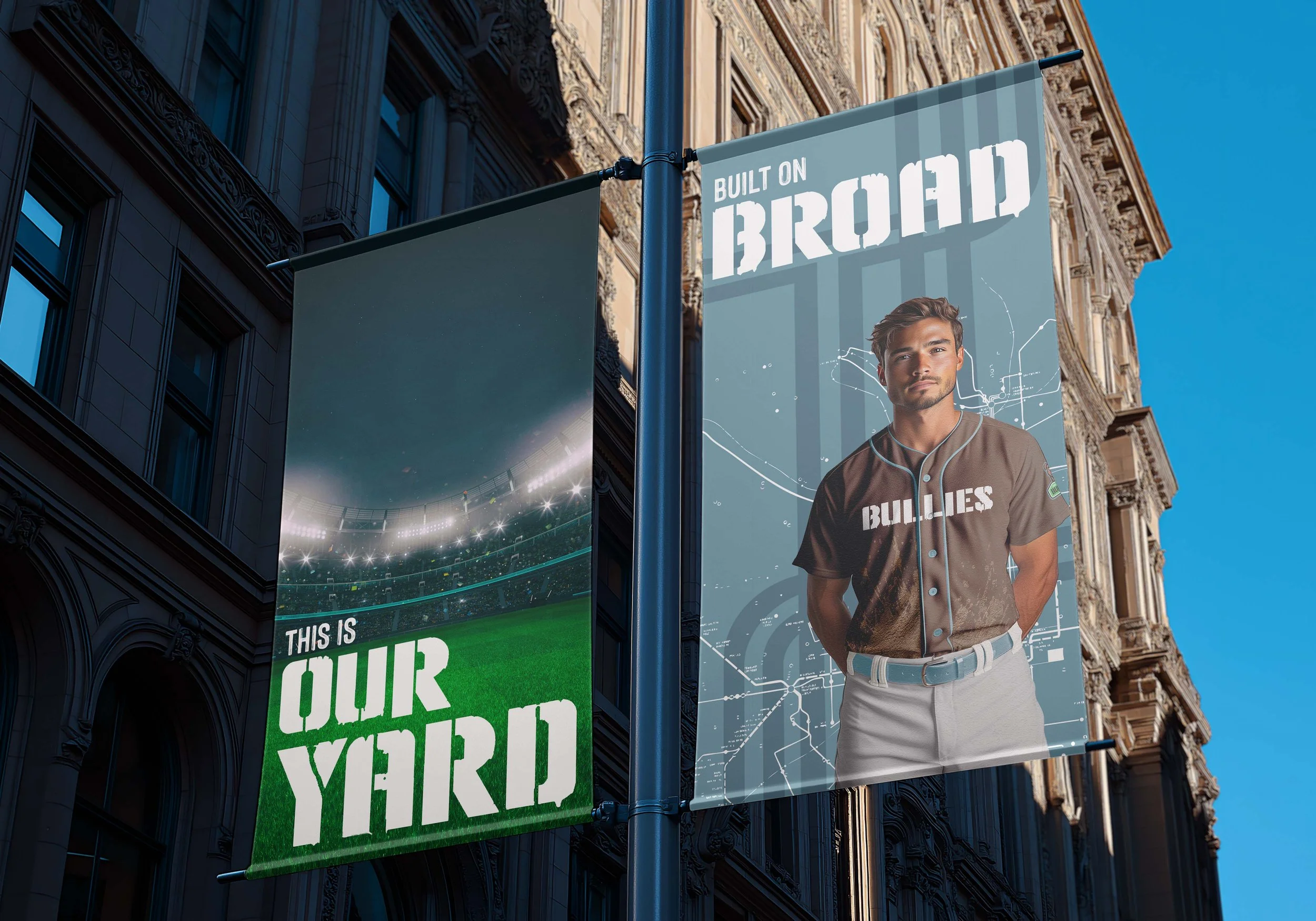 Broad Street Bullies Street Flag Advertising