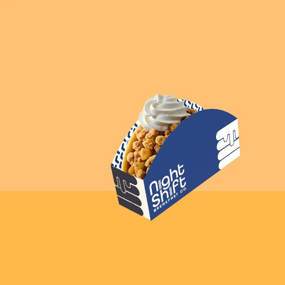 Night Shift Pancake Taco Packaging Mockup