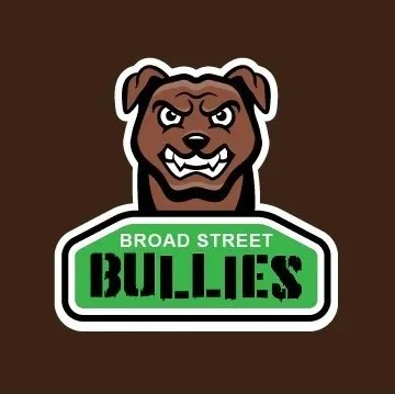 Broad Street Bullies Primary Logo, Color, Dark Background