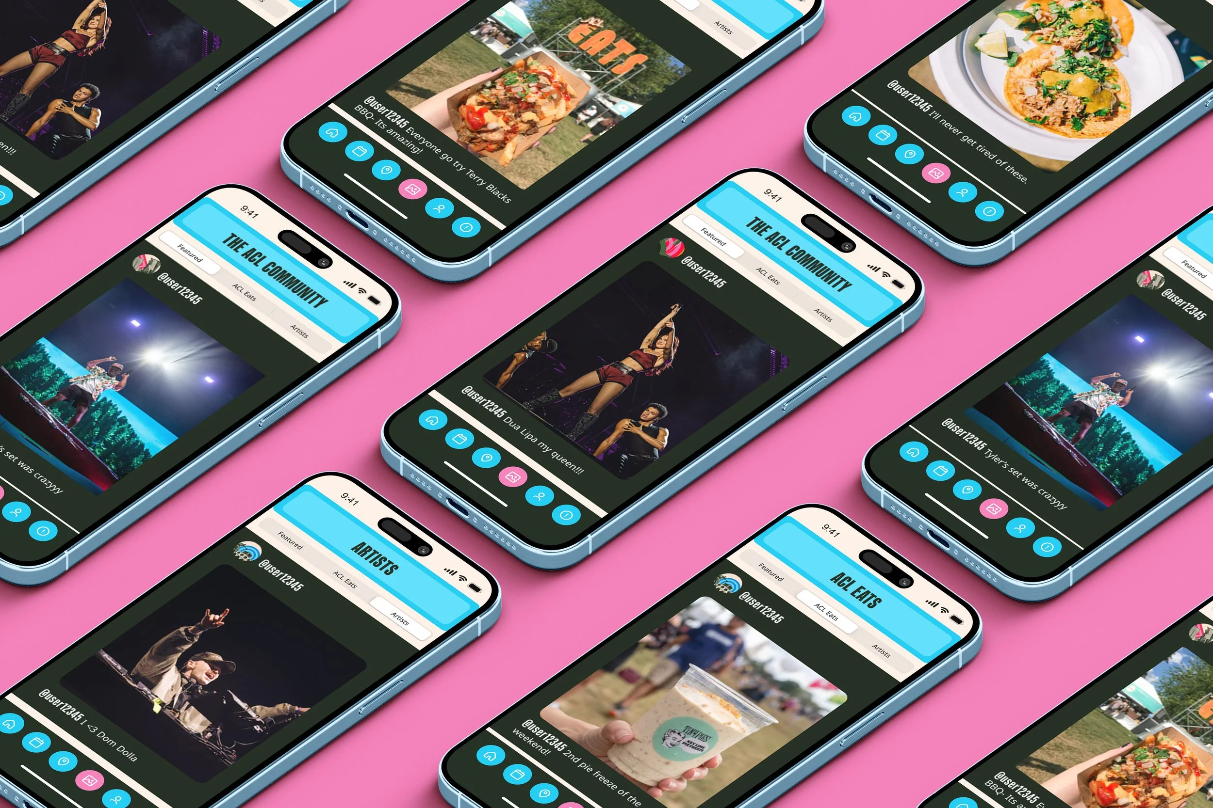 ACL Community Mockup Display Screens