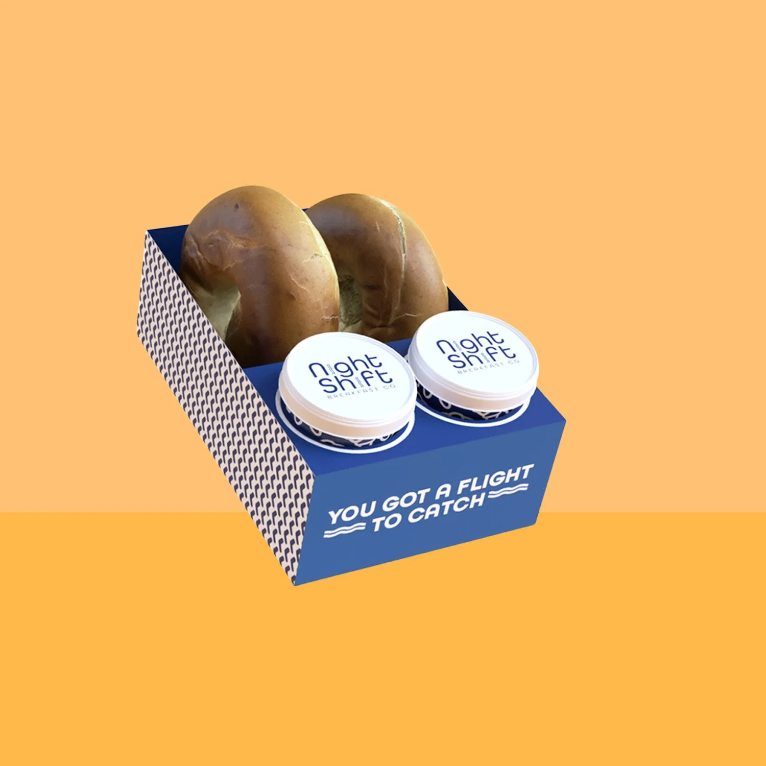 Night Shift Bagel Flight Packaging Mockup